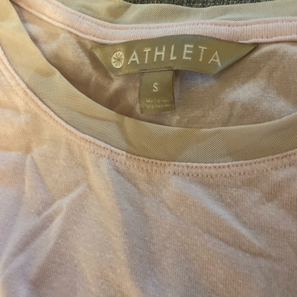 Athleta Light Pink T-Shirt - Picture 2 of 2